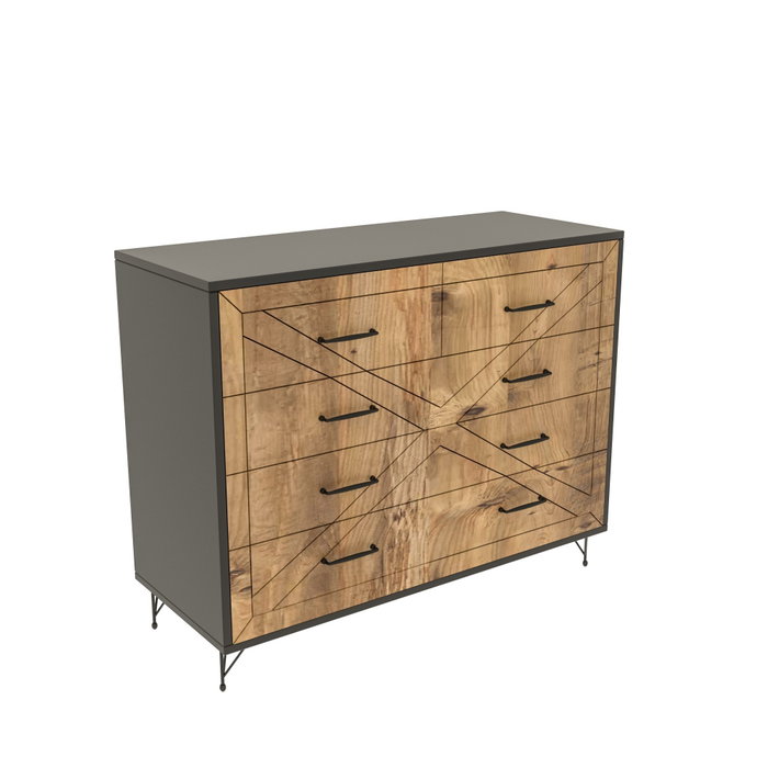 Hanah Home Cómoda Comfort Antracita y Roble